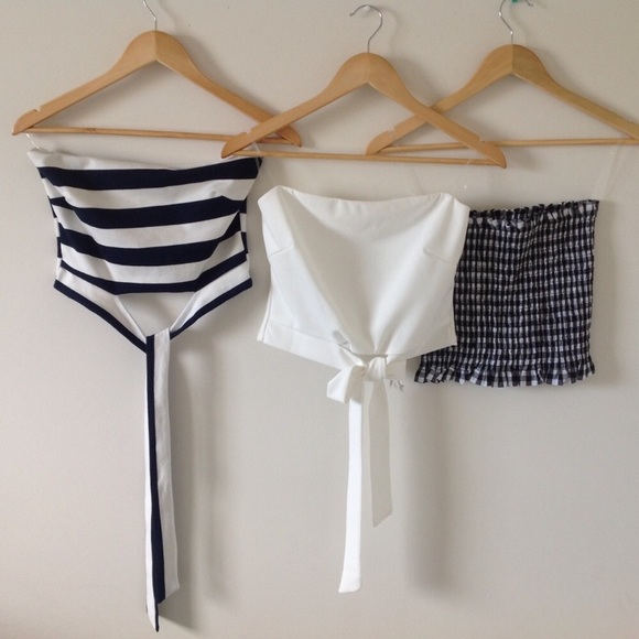 Tie Front Tube Top - Picture 2 of 6